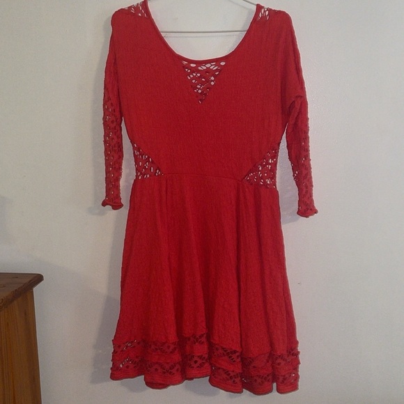🌹FREE PEOPLE RED DRESS - Picture 5 of 7